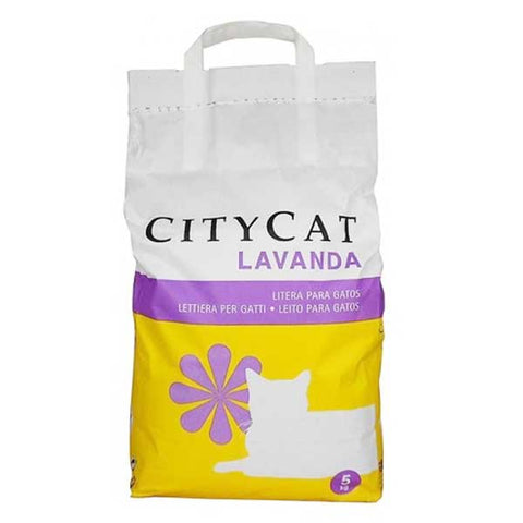 Arena para Gatos Perfumada Lavanda City Cat 5 kg